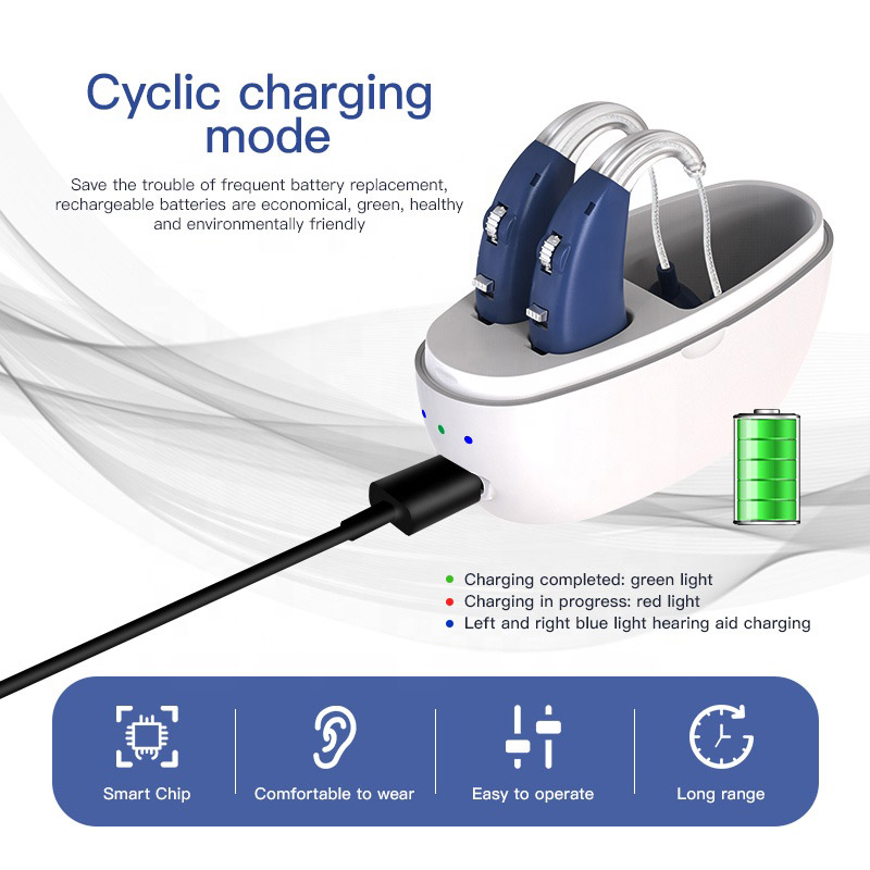 Rechargeable Spieth BTE040 BTE Hearing aids for Hearing Loss