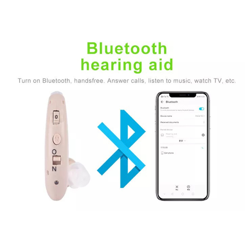 bluetooth control rechargeable Spieth BTE043 BTE Hearing Aids